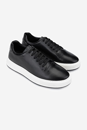 Valmenti Erkek Hakiki Deri Siyah Sneakers & Spor Ayakkabı 1093 2276 ERK AYK Y25 SIYAH