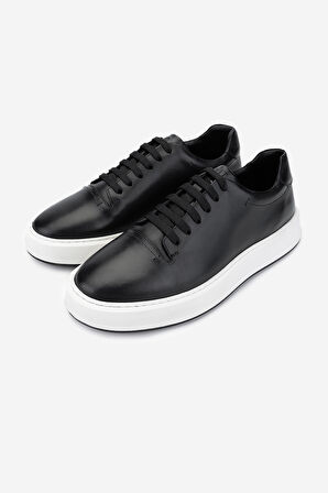 Valmenti Erkek Hakiki Deri Siyah Sneakers & Spor Ayakkabı 1093 2276 ERK AYK Y25 SIYAH