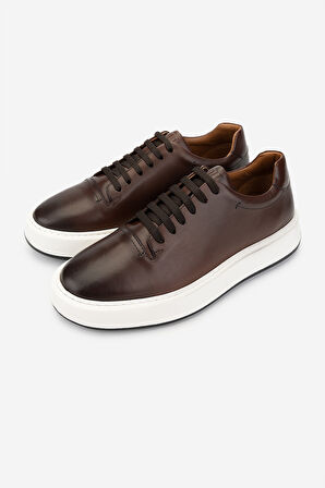 Valmenti Erkek Hakiki Deri Taba Sneakers & Spor Ayakkabı 1093 2276 ERK AYK Y25 TABA