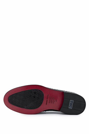 Tamer Tanca Erkek Hakiki Deri Siyah Loafer Ayakkabı 99 55713 ERK AYK Y25 SIYAH ORGU