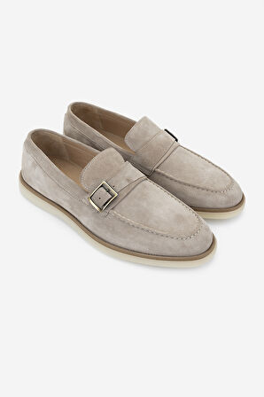 Valmenti Erkek Hakiki Deri Bej Süet Loafer Ayakkabı 698 1191-3 ERK AYK Y25 BEJ SUET