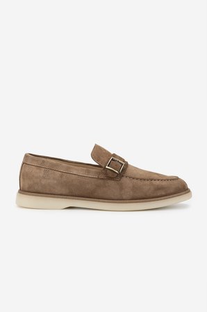 Valmenti Erkek Hakiki Deri Kahverengi Loafer Ayakkabı 698 1191-3 ERK AYK Y25 SIGARO SUET