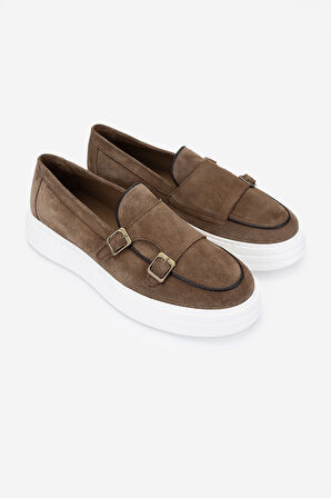 Valmenti Erkek Hakiki Deri Tütün Süet Loafer Ayakkabı 537 3572 ERK AYK Y25 TUTUN SUET