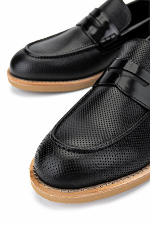 Tamer Tanca Erkek Hakiki Deri Siyah Loafer Ayakkabı 537 3666 ERK AYK Y25 SIYAH DR/ACMA