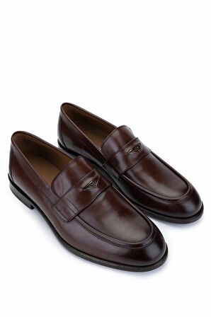 Tamer Tanca Erkek Hakiki Deri Kahverengi Klasik Ayakkabı 537 3561 ERK AYK Y25 KIZIL KAHVE