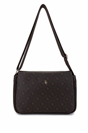 Tamer Tanca Kadın Vegan Kahverengi Desen Omuz Çanta 743 2323 BN CANTA SK24-25 KAHVE GFRJ