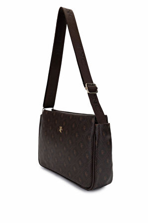 Tamer Tanca Kadın Vegan Kahverengi Desen Omuz Çanta 743 2323 BN CANTA SK24-25 KAHVE GFRJ