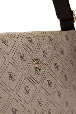 Tamer Tanca Kadın Vegan Altın Desen Omuz Çanta 743 2323 BN CANTA SK24-25 ALTIN GFRJ