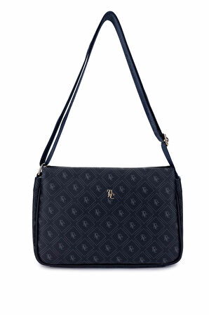 Tamer Tanca Kadın Vegan Lacivert Desen Omuz Çanta 743 2323 BN CANTA SK24-25 LACI GFRJ