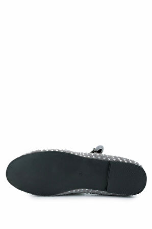 Tamer Tanca Kadın Hakiki Deri Gri Babet Ayakkabı 970 7988 BN AYK 25 GRI SUET