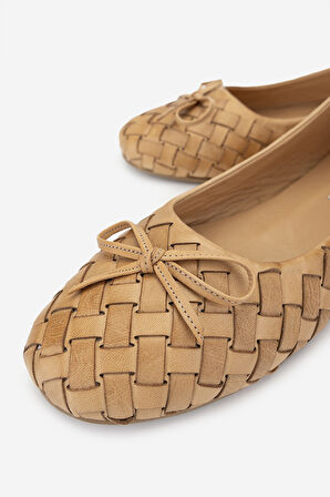 Valmenti Kadın Hakiki Deri Taba Babet Ayakkabı 970 8193 BN AYK 25 TABA