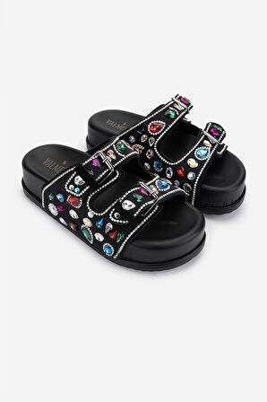 Valmenti Kadın Hakiki Deri Siyah Süet Düz Terlik 970 8182 BN TRLK 25 SIYAH SUET