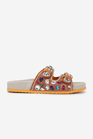 Valmenti Kadın Hakiki Deri Turuncu Düz Terlik 970 8028 BN TRLK 25 TURUNCU