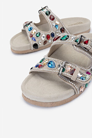 Valmenti Kadın Hakiki Deri Bej Düz Terlik 970 8028 BN TRLK 25 A.BEJ