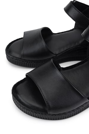 Tamer Tanca Kadın Hakiki Deri Siyah Deri Comfort Sandalet 1107 108 BN SNDLT Y25 SIYAH DR