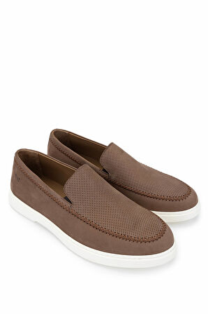 Tamer Tanca Erkek Hakiki Deri Kahverengi Loafer Ayakkabı 537 3662 ERK AYK Y25 DEVETUYU NBK