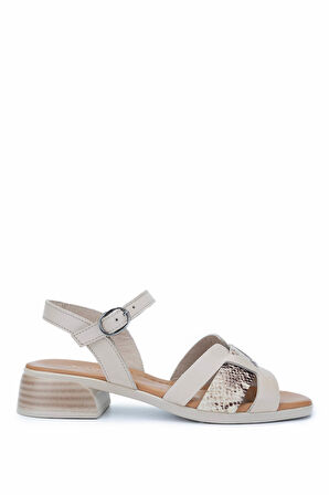 Tamer Tanca Kadın Hakiki Deri Bej Topuklu Sandalet 956 10207 BN SNDLT Y25 BEJ/BEJ YLN