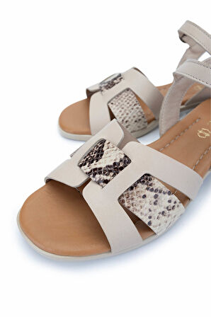 Tamer Tanca Kadın Hakiki Deri Bej Topuklu Sandalet 956 10207 BN SNDLT Y25 BEJ/BEJ YLN