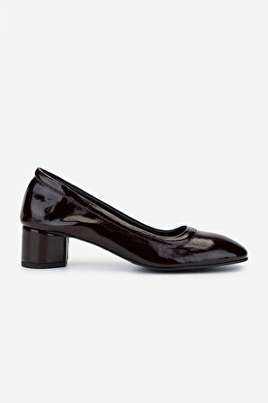 Valmenti Kadın Hakiki Deri Bordo Rugan Topuklu Ayakkabı 35 7001-1 BN AYK Y25 BORDO RGN