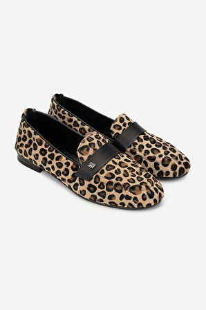 Valmenti Kadın Hakiki Deri Leopar Loafer Ayakkabı 35 2028 BN AYK Y25 LEOPAR DR