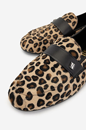 Valmenti Kadın Hakiki Deri Leopar Loafer Ayakkabı 35 2028 BN AYK Y25 LEOPAR DR