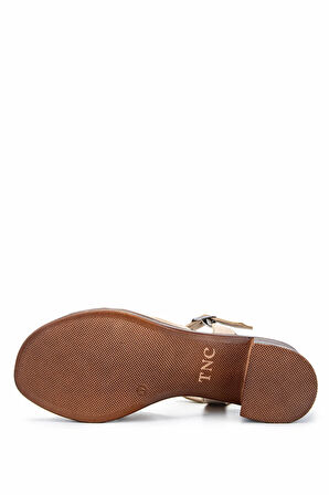 Tamer Tanca Kadın Hakiki Deri Bej Topuklu Sandalet 899 25805 BN SNDLT Y25 BEJ DR