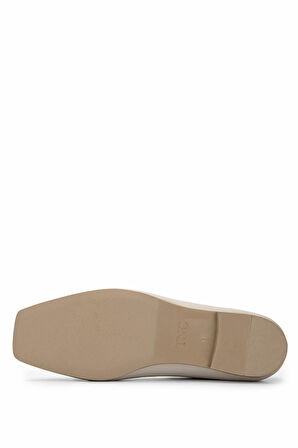 Tamer Tanca Kadın Hakiki Deri Bej Babet Ayakkabı 879 3641 BN AYK Y25 BEJ DR