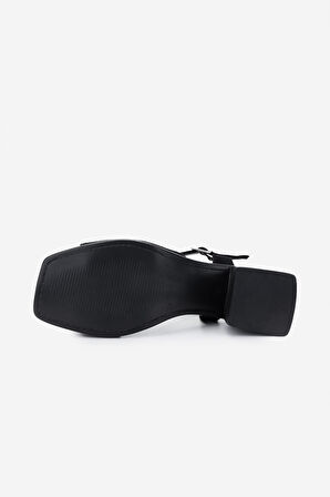 Valmenti Kadın Hakiki Deri Siyah Süet Topuklu Sandalet 838 481 BN SNDLT Y25 SIYAH SUET