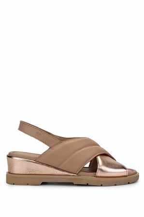Tamer Tanca Kadın Hakiki Deri Nude Topuklu Sandalet 1109 M591 BN SNDLT Y25 NUDE/ROSE