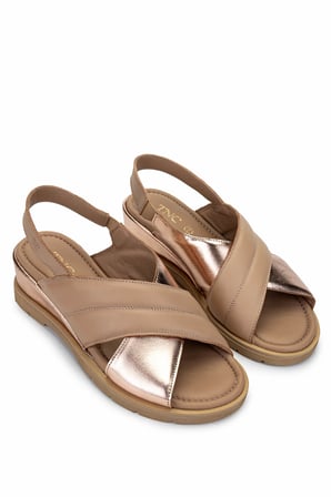 Tamer Tanca Kadın Hakiki Deri Nude Topuklu Sandalet 1109 M591 BN SNDLT Y25 NUDE/ROSE