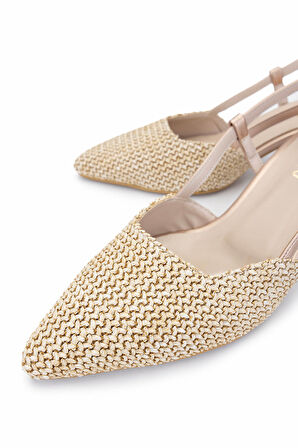 Tamer Tanca Kadın Hakiki Deri Krem Topuklu Ayakkabı 889 905 BN AYK Y25 SAMAN HSR