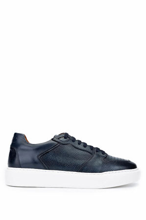Tamer Tanca Erkek Hakiki Deri Lacivert Sneakers & Spor Ayakkabı 1093 054 ERK AYK Y25 LACI ALK