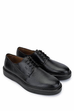 Tamer Tanca Erkek Hakiki Deri Siyah Casual Ayakkabı 537 3680 ERK AYK Y25 SIYAH
