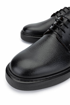 Tamer Tanca Erkek Hakiki Deri Siyah Casual Ayakkabı 537 3680 ERK AYK Y25 SIYAH