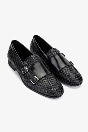 Valmenti Erkek Hakiki Deri Siyah Loafer Ayakkabı 537 3682 ERK AYK Y25 SIYAH ORGU