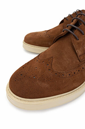 Tamer Tanca Erkek Hakiki Deri Kahverengi Casual Ayakkabı 183 41402 ERK AYK Y25 SIGARO SUET