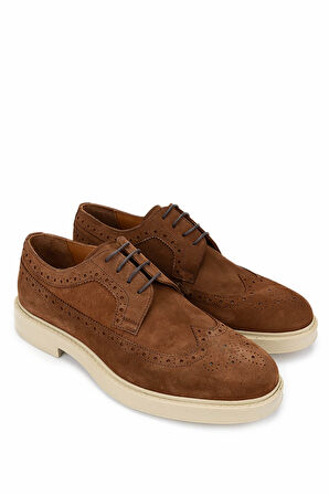Tamer Tanca Erkek Hakiki Deri Kahverengi Casual Ayakkabı 183 41402 ERK AYK Y25 SIGARO SUET
