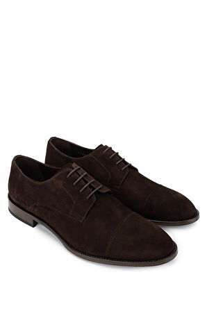 Tamer Tanca Erkek Hakiki Deri Kahverengi Süet Klasik Ayakkabı 183 11006 ERK AYK Y25 KHV MTS SUET