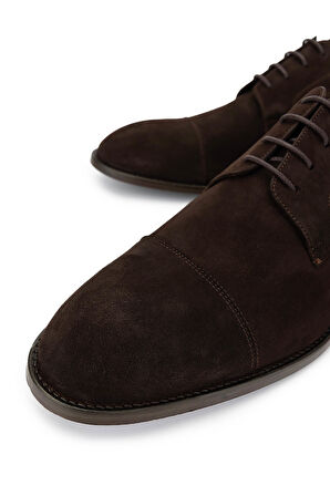 Tamer Tanca Erkek Hakiki Deri Kahverengi Süet Klasik Ayakkabı 183 11006 ERK AYK Y25 KHV MTS SUET