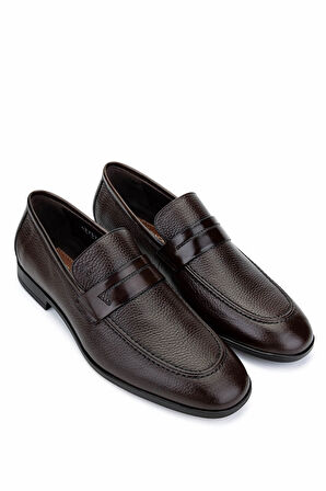 Tamer Tanca Erkek Hakiki Deri Kahverengi Klasik Ayakkabı 183 42757 ERK AYK Y25 KAHVE MTT