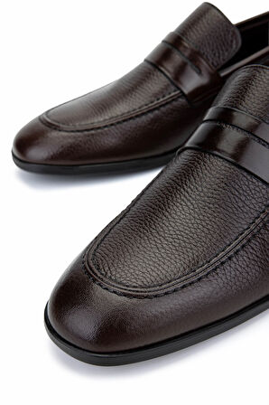 Tamer Tanca Erkek Hakiki Deri Kahverengi Klasik Ayakkabı 183 42757 ERK AYK Y25 KAHVE MTT