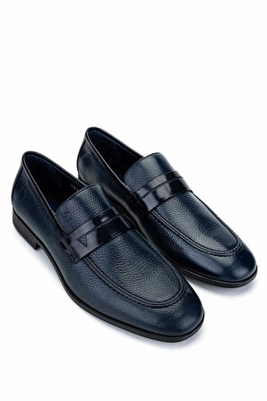Tamer Tanca Erkek Hakiki Deri Lacivert Klasik Ayakkabı 183 42757 ERK AYK Y25 LACI MTT