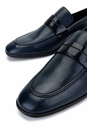 Tamer Tanca Erkek Hakiki Deri Lacivert Klasik Ayakkabı 183 42757 ERK AYK Y25 LACI MTT