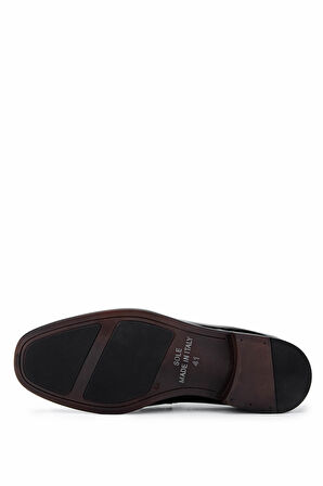 Tamer Tanca Erkek Hakiki Deri Siyah Rugan Klasik Ayakkabı 183 42753 ERK AYK Y25 SIYAH RGN