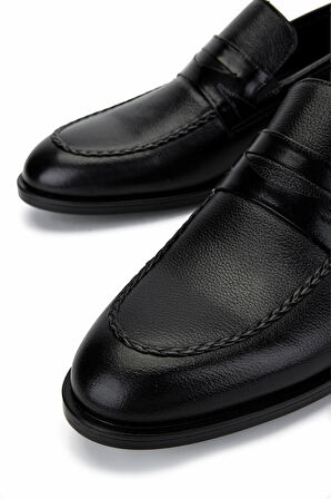 Tamer Tanca Erkek Hakiki Deri Siyah Deri Klasik Ayakkabı 183 41651 ERK AYK Y25 SIYAH DR