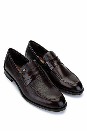 Tamer Tanca Erkek Hakiki Deri Kahverengi Klasik Ayakkabı 183 41651 ERK AYK Y25 KAHVE DR