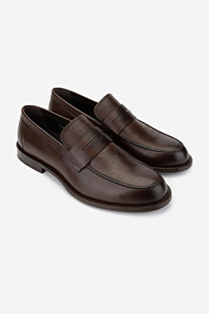 Valmenti Erkek Hakiki Deri Kahverengi Klasik Ayakkabı 183 011621 ERK AYK Y25 KAHVE BSK