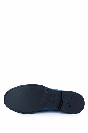 Tamer Tanca Erkek Hakiki Deri Mavi Nubuk Loafer Ayakkabı 1008 3484 ERK AYK Y25 K.K.MAVI NBK