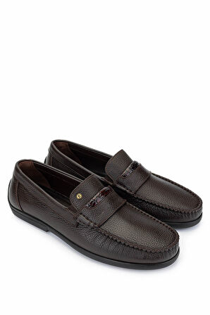 Tamer Tanca Erkek Hakiki Deri Kahverengi Loafer Ayakkabı 1008 3483 ERK AYK Y25 KAHVE FLTR