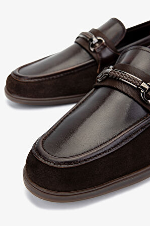 Valmenti Erkek Hakiki Deri Loafer Ayakkabı 1008 3481 ERK AYK Y25 KHV BFL/SUET